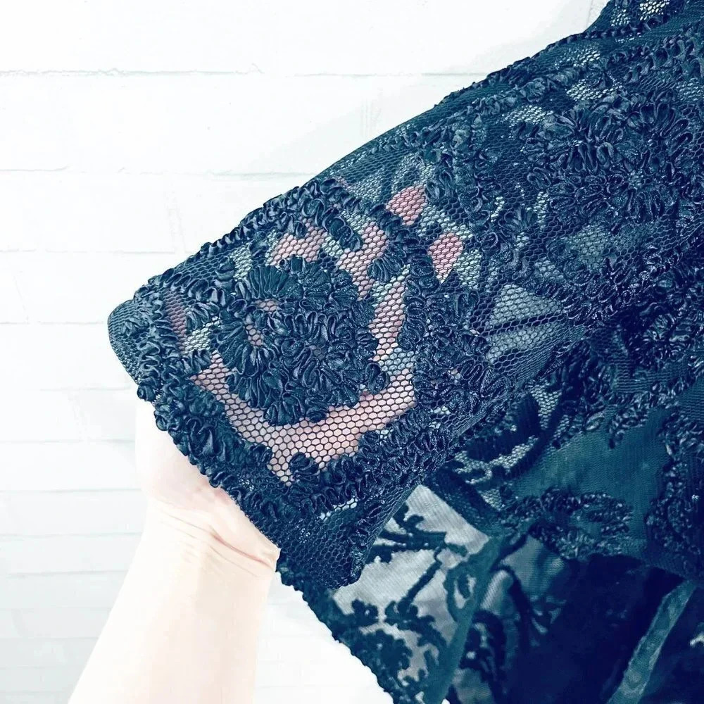 Akira Chicago Black High Low Lace Cinderella Dress Women's Size Small NEW - Picture 10 of 12